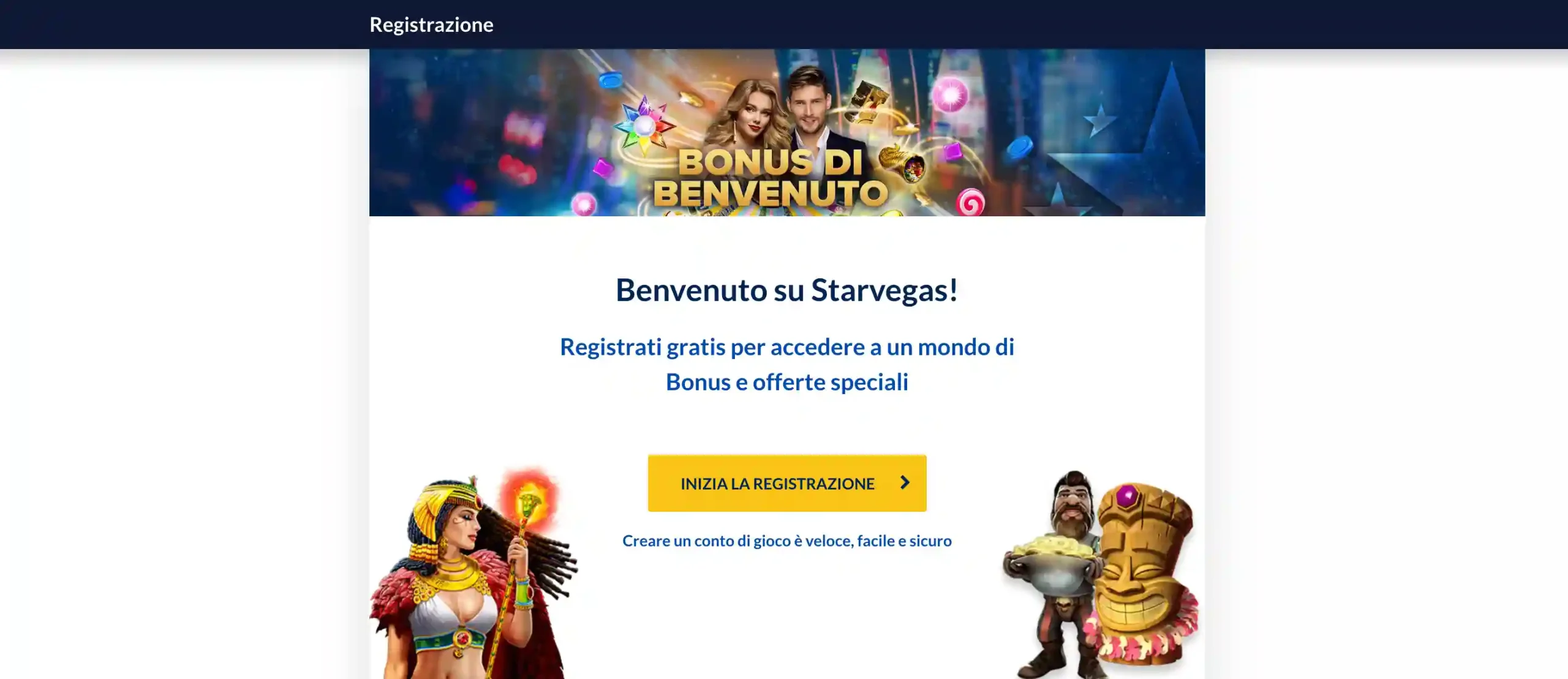 Registrarsi su Star Vegas