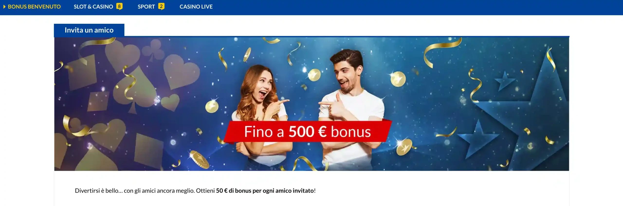 starvegas bonus benvenuto